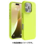 iPhone 16 Pro 対応 ケース シリコン 耐衝撃 スマホケース 指紋 防止 サラサラ シリコンケース SILICONE CASE ネオンイエロー EL_IPRCSSCS3_NY