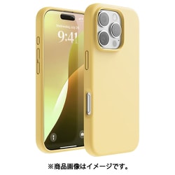 iPhone 16 Pro 対応 ケース シリコン 耐衝撃 スマホケース 指紋 防止 サラサラ シリコンケース SILICONE CASE イエロー EL_IPRCSSCS3_YE