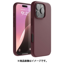 iPhone 16 Pro 対応 ケース シリコン 耐衝撃 スマホケース 指紋 防止 サラサラ シリコンケース SILICONE CASE バーガンディー EL_IPRCSSCS3_BD