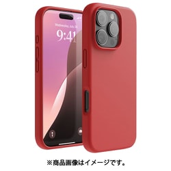 iPhone 16 Pro 対応 ケース シリコン 耐衝撃 スマホケース 指紋 防止 サラサラ シリコンケース SILICONE CASE レッド EL_IPRCSSCS3_RD