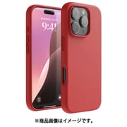 iPhone 16 Pro 対応 ケース シリコン 耐衝撃 スマホケース 指紋 防止 サラサラ シリコンケース SILICONE CASE レッド EL_IPRCSSCS3_RD