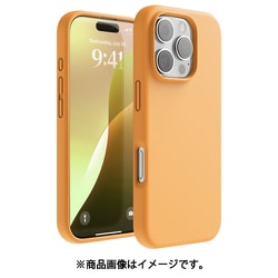 iPhone 16 Pro 対応 ケース シリコン 耐衝撃 スマホケース 指紋 防止 サラサラ シリコンケース SILICONE CASE オレンジ EL_IPRCSSCS3_OR