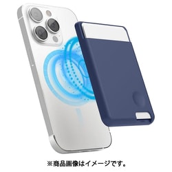 MagSafe 対応 カードケース 磁気防止 マグセーフ カード 収納 ポケット シリコン 製 薄型 カード入れ マグネット 内蔵 カードホルダー SILICONE CARD POCKET ジーンインディゴ EL_MSCCPSCOP_JI