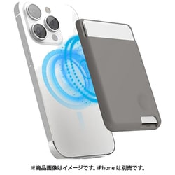 MagSafe 対応 カードケース 磁気防止 マグセーフ カード 収納 ポケット シリコン 製 薄型 カード入れ マグネット 内蔵 カードホルダー SILICONE CARD POCKET ミディアムグレー EL_MSCCPSCOP_MG