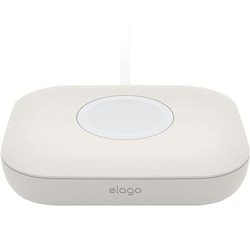 アップルウォッチ 充電器 対応 ケース スタンド 小型 軽量 シリコン カバー 卓上 持ち運び 断線防止 MAGNETIC CHARGER PAD ストーン EL_WCACSSCPT_ST