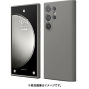 Galaxy S24 Ultra 対応 ケース 耐衝撃 傷 指紋 防止 シリコン スマホケース スリム 衝撃吸収 シリコンケース SILICONE CASE ミディアムグレー EL_G4LCSPTS6_GY