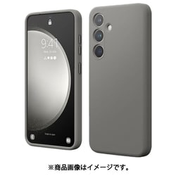 Galaxy S24 対応 ケース 耐衝撃 傷 指紋 防止 シリコン スマホケース スリム 衝撃吸収 シリコンケース SILICONE CASE ミディアムグレー EL_G4SCSSCS6_GY