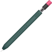 Apple Pencil USB-C 対応 カバー かわいい 鉛筆 デザイン 握りやすい 滑り止め グリップ ホルダー 消しゴム 風 キャップ 薄型 ケース CLASSIC CASE ミッドナイトグリーン EL_APSCSSCPU_MG