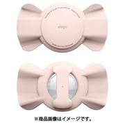 AirTag 対応 ケース 犬 猫 首輪 用 迷子防止 軽量 エアタグ カバー RIBBON PET COLLAR CASE サンドピンク EL_ATGCSSCP5_PK