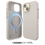 iPhone 15 対応 ケース MagSafe 対応 シリコン 耐衝撃ケース 手触り サラサラ 傷 指紋 防止 耐衝撃 マグセーフ スマホケース MAGNETIC SILICONE CASE ストーン EL_IONCSSCS5_ST