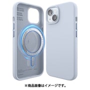 iPhone 15 対応 ケース MagSafe 対応 シリコン 耐衝撃ケース 手触り サラサラ 傷 指紋 防止 耐衝撃 マグセーフ スマホケース MAGNETIC SILICONE CASE ライトブルー EL_IONCSSCS5_LB