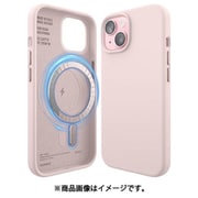 iPhone 15 対応 ケース MagSafe 対応 シリコン 耐衝撃ケース 手触り サラサラ 傷 指紋 防止 耐衝撃 マグセーフ スマホケース MAGNETIC SILICONE CASE ラブリーピンク EL_IONCSSCS5_PK