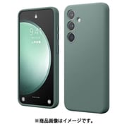 Galaxy S24 対応 ケース 耐衝撃 傷 指紋 防止 シリコン スマホケース スリム 衝撃吸収 シリコンケース SILICONE CASE ミッドナイトグリーン EL_G4SCSSCS6_GN