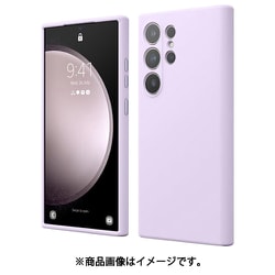 Galaxy S24 Ultra 対応 ケース 耐衝撃 傷 指紋 防止 シリコン スマホケース スリム 衝撃吸収 シリコンケース SILICONE CASE ラベンダー EL_G4LCSPTS6_LV