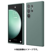 Galaxy S24 Ultra 対応 ケース 耐衝撃 傷 指紋 防止 シリコン スマホケース スリム 衝撃吸収 シリコンケース SILICONE CASE ミッドナイトグリーン EL_G4LCSPTS6_GN