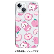 iPhone 15 対応 ケース ラインフレンズ 公式 ブラウン コニー サリー 耐衝撃 側面 ソフト クリア スマホケース LINE FRIENDS B&F FRUIT SHOP ピーチ EL_IONCSPT1F_PC