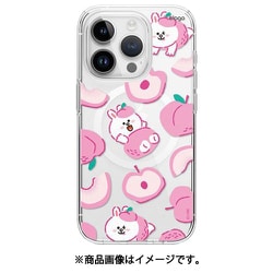 iPhone 15 Pro 対応 ケース ラインフレンズ 公式 ブラウン コニー サリー MagSafe 対応 耐衝撃 スマホケース LINE FRIENDS B＆F FRUIT SHOP ピーチ EL_IOBCSPT2F_PC