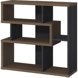 デザインラック ロータイプ 【シェルフィット/リエールシリーズ】 ダークブラウン＆ブラック お客様組立品 日本製 リエール LI 8580R DB＆BK