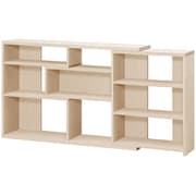 イーシーラック ECR8012Rレギュラー LN [幅を伸縮できるデザインラック 【シェルフィット/ECラックシリーズ】 レギュラー ライトナチュラル お客様組立品 日本製]