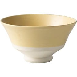 あさひ陶器 モダン茶碗 約直径13.1cm×高さ6.4cm 黄 EC2402