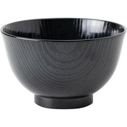 お椀 羽反全木目 約直径11.4cm×高さ7cm 墨色 AZ23-10
