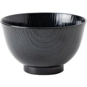 お椀 羽反全木目 約直径11.4cm×高さ7cm 墨色 AZ23-10
