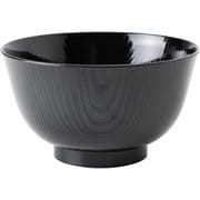 どんぶり 羽反全木目 約直径14.4cm×高さ8.2cm 墨色 AZ23-14