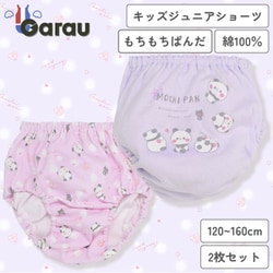 4144484 [女の子用 キッズジュニアショーツ 2枚組 もちもちぱんだ 140cm 綿100％]