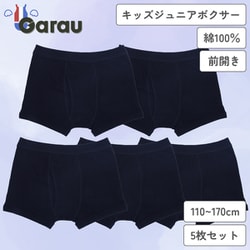 4823642 [男の子用 キッズジュニア ボクサーブリーフ 5枚組 無地/前開き 120cm 本体：綿100％]