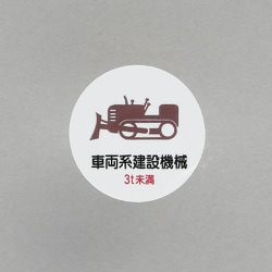 ヘルメットステッカー（車両系建設機械～/2枚） Φ35mm EA983AN-63