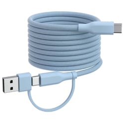 ER-S2MGCB2 [マグネットケーブルType-C to C Type-A 変換コネクタ付き 2m パウダーブルー]