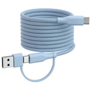 ER-S2MGCB2 [マグネットケーブルType-C to C Type-A 変換コネクタ付き 2m パウダーブルー]