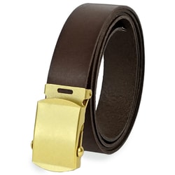 日本製 25mm レザーGIベルト D.BROWN 21969025 0120608