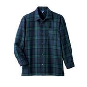 958140002 日本製!尾州ウール使用の高品質シャツ Lサイズ ネイビー fr958140