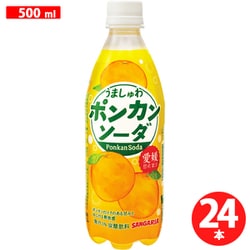 うましゅわポンカンソーダ 500ml×24本 [炭酸飲料水]
