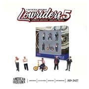 AD-2427 1/64 フィギュア ローライダーズセット（フィギュア5個・自転車1個） [完成品ダイキャストフィギュア]