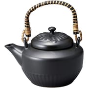 萬古焼 直火対応 大容量サイズ 耐熱土瓶 容量約1L /陶器/日本製/ 黒釉 19129