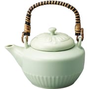 萬古焼 直火対応 大容量サイズ 耐熱土瓶 容量約1L /陶器/日本製/ グリーン 19130