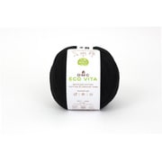 ECO VITA エコヴィータ リサイクルコットン 毛糸 並太 #002 ブラック系 100g 250m DMC388 002