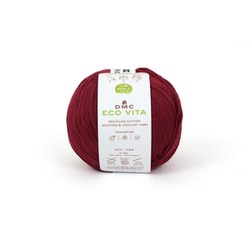 ECO VITA エコヴィータ リサイクルコットン 毛糸 並太 #055 レッド系 100g 250m DMC388 055