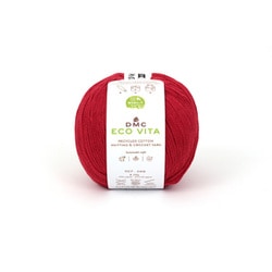 ECO VITA エコヴィータ リサイクルコットン 毛糸 並太 #555 レッド系 100g 250m DMC388 555