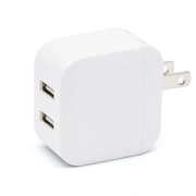 CUBE USB充電器 2ポート 12W ホワイト CUBEUSB2P12W-WH