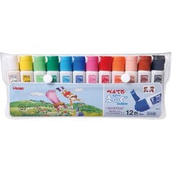 ぺんてる 水彩絵の具 エフ水彩 ワンタッチキャップ・ポリチューブ入り セット 12色 シース入り WFC2-12S