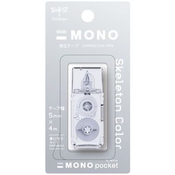 限定 修正テープ モノポケット スケルトンカラー クリア CT-CM5C21L