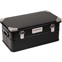 UW-1540 [アウトドア コンテナ ブラック アルミコンテナボックス 容量50L 取っ手付き スタッキング可能]