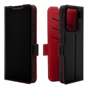 Xiaomi 15用 手帳型ケース 薄型 カード入れ スタンド機能 衝撃吸収 シンプル サイドマグネット BK RD 8849XI15BSMBKR