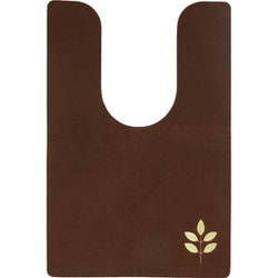 吸着トイレマット耳長タイプ リーフ ブラウン