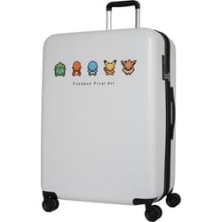 スーツケース ポケモン ピクセルアート 旅行目安日数：1週間以上 96L 拡張時107L TSAロック ホワイト PK-0881-67