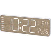 SLOWER LED CLOCK Rico WHITE/WOOD 置き掛け兼用 LEDクロック SLW401