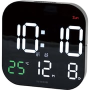 SLOWER LED THERMO ALERT CLOCK Tierra WHITE/BLACK 置き掛け兼用 LEDクロック SLW415